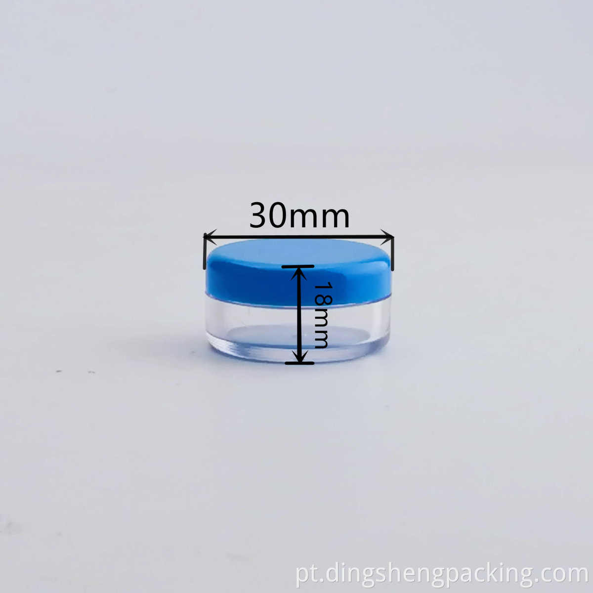 Empty PS Plastic Skin Care Round Cosmetic Jar